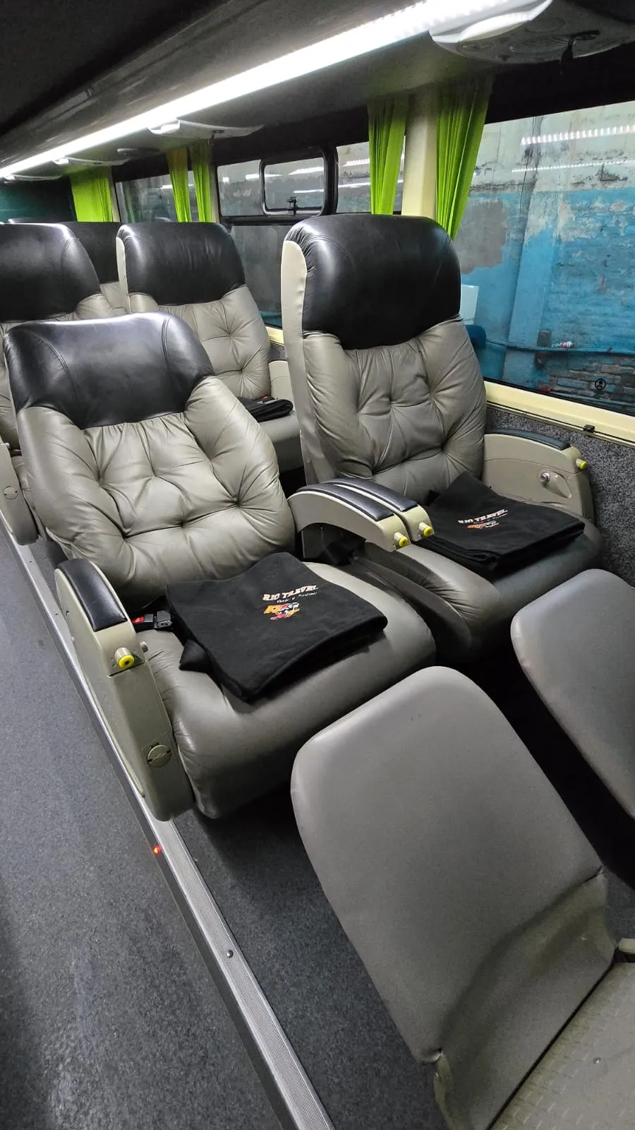Asientos cama del bus de Rio Travel