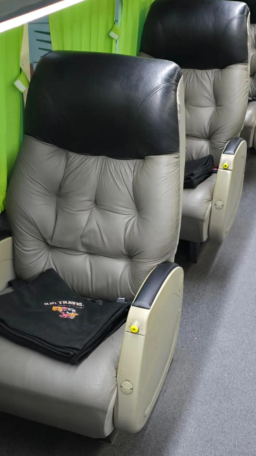 Butaca de cuero del bus cama